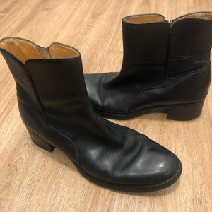 Classic black leather boots